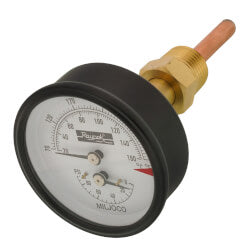 T&P Gauge 70 to 250F, 0 to 90 PSI, 007205F