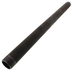 1-1/4" x 24" Black Nipple