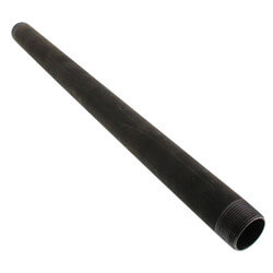 1-1/4" x 24" Black Nipple