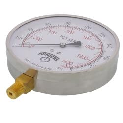 4.5" PCT Contractor Pressure Gauge (0-200 PSI)