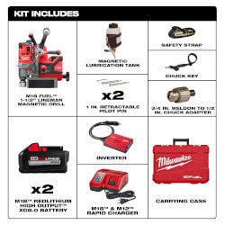 M18 FUEL 1-1/2" Lineman Magnetic Drill Kit