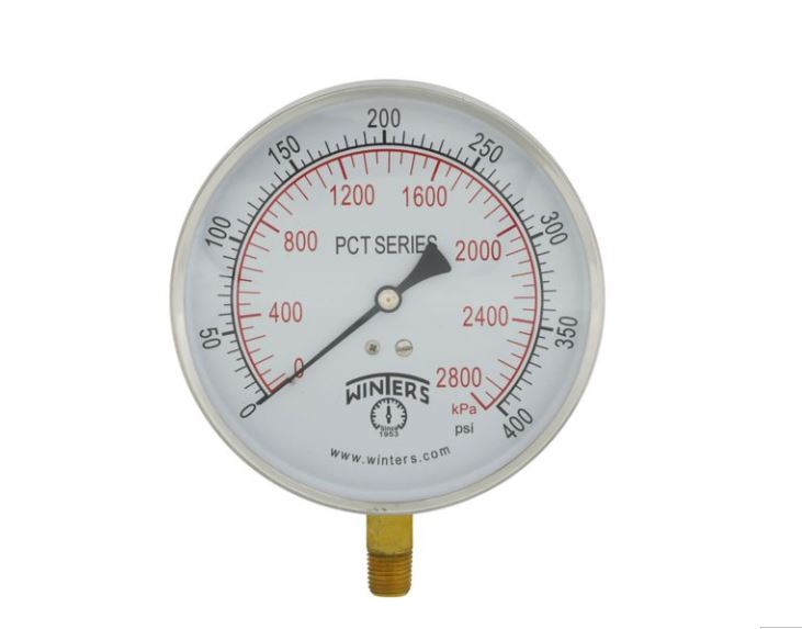 4.5" PCT Contractor Pressure Gauge (0-400 PSI)