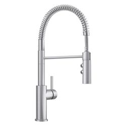 Catris Semi-Pro Pull-Down Dual-Spray Kitchen Faucet (PVD Steel)