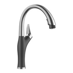 Artona Pull-Down Dual-Spray Kitchen Faucet - PVD Steel/Anthracite, 442031