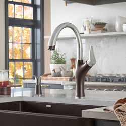 Artona Pull-Down Dual-Spray Kitchen Faucet - PVD Steel/Café, 442032