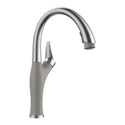 Artona Pull-Down Dual-Spray Kitchen Faucet - PVD Steel/Metallic Gray, 442034