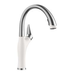 Artona Pull-Down Dual-Spray Kitchen Faucet (PVD Steel White)