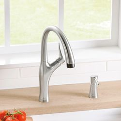 Artona Pull-Down Dual-Spray Kitchen Faucet - PVD Steel, 442037