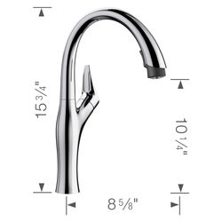 Artona Pull-Down Dual-Spray Kitchen Faucet - Chrome, 442038