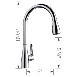 Atura Pull-Down Dual-Spray Kitchen Faucet - Chrome, 442207