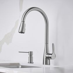 Atura Pull-Down Dual-Spray Kitchen Faucet - PVD Steel, 442208