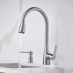 Atura Pull-Down Dual-Spray Kitchen Faucet - PVD Steel, 442208