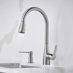 Atura Pull-Down Dual-Spray Kitchen Faucet - PVD Steel, 442208