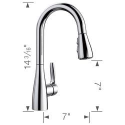 Atura Pull-Down Dual-Spray Bar Faucet - Chrome, 442209