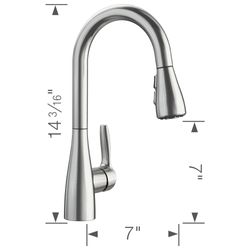 Atura Pull-Down Dual-Spray Bar Faucet - PVD Steel, 442210