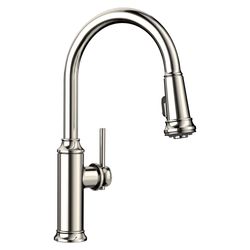 Empressa High Arc Pull-Down Dual-Spray Kitchen Faucet (Polished Nickel)