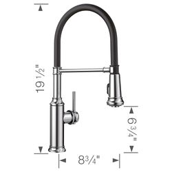 Empressa Semi-Pro Pull-Down Dual-Spray Kitchen Faucet - Chrome, 442508