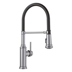 Empressa Semi-Pro Pull-Down Dual-Spray Kitchen Faucet - PVD Steel, 442509