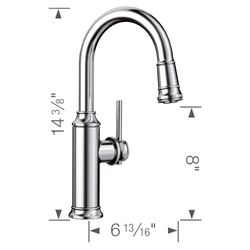 Empressa Pull-Down Bar Faucet (Chrome)