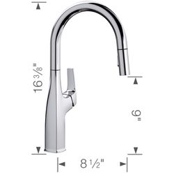 Rivana High-Arc Pull-Down Dual-Spray Kitchen Faucet - Chrome, 442677