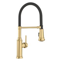 Empressa Semi-Pro Pull-Down Dual-Spray Kitchen Faucet - Satin Gold, 442982