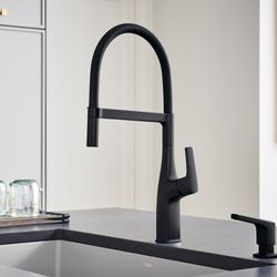 Rivana Semi-Pro Pull-Down Dual-Spray Kitchen Faucet - Matte Black, 443019