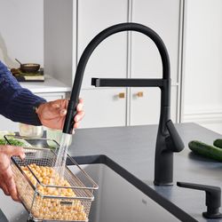 Rivana Semi-Pro Pull-Down Dual-Spray Kitchen Faucet - Matte Black, 443019