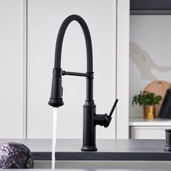 Empressa Semi-Pro Pull-Down Dual-Spray Kitchen Faucet - Matte Black, 443022