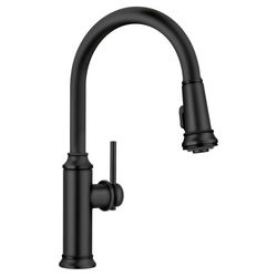 Empressa High Arc Pull-Down Dual-Spray Kitchen Faucet - Matte Black, 443023