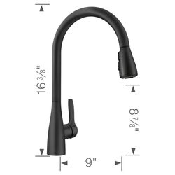 Atura Pull-Down Dual-Spray Kitchen Faucet - Matte Black, 443027