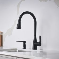 Atura Pull-Down Dual-Spray Bar Faucet - Matte Black, 443028