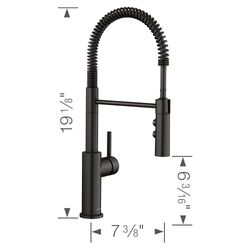 Catris Semi-Pro Pull-Down Dual-Spray Kitchen Faucet (Matte Black)