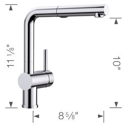 Linus Low Arc Pull-Out Dual-Spray Kitchen Faucet - Chrome, 526365