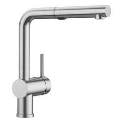 Linus Low Arc Pull-Out Dual-Spray Kitchen Faucet - PVD Steel, 526366