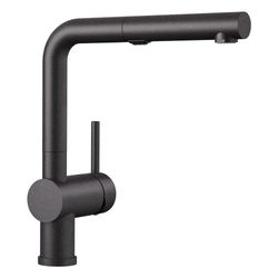 Linus Low Arc Pull-Out Dual-Spray Kitchen Faucet - Anthracite, 526367