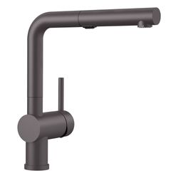 Linus Low Arc Pull-Out Dual-Spray Kitchen Faucet - Cinder, 526369