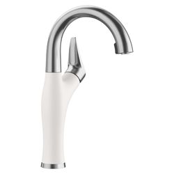 Artona Pull-Down Dual-Spray Bar Faucet - PVD Steel/White, 526386