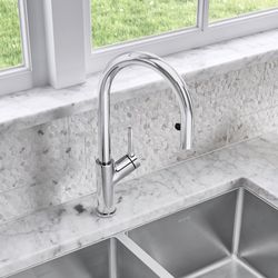 Urbena Pull-Down Dual-Spray Kitchen Faucet - Chrome, 526390