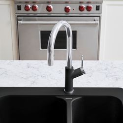 Urbena Pull-Down Dual-Spray Kitchen Faucet - Chrome/Anthracite, 526392