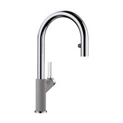 Urbena Pull-Down Dual-Spray Kitchen Faucet - Chrome/Metallic Gray, 526396