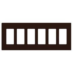 Claro Wall Plate 6 Gang (Brown)