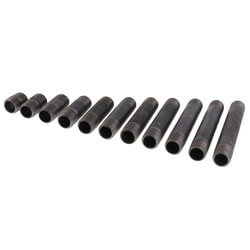 1/2" Black Nipple Set (Close to 6" Length)