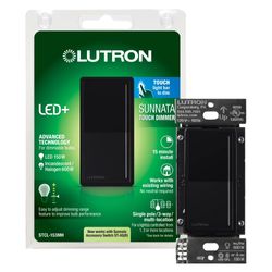 Sunnata LED+ Dimmer Switch, 150W LED, Single Pole/Multi-Location, No 120V, Black