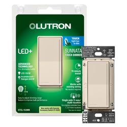 Sunnata LED+ Dimmer Switch, 150W LED, Single Pole/Multi-Location, No 120V, Light Almond