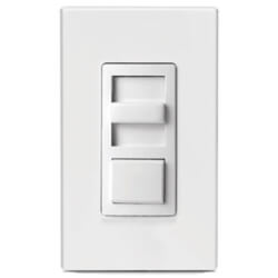 Single-Pole/3-Way IllumaTech Powerline Flourescent Slide Dimmer, 600VA - White (277V)