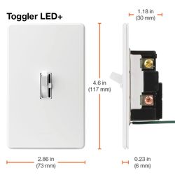 Ariadni LED+ 3-Way Toggle & Dimmer Switch 150W (Ivory)