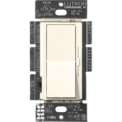 Diva Dimmer Switch for Electronic Low Voltage, 300W 1 Pole or 3-Way (Biscuit)