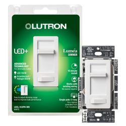 Lumea 1 Pole 3-way LED Slide Dimmer Switch 150W LED/CFL (White)