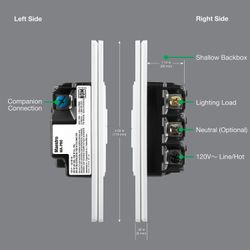 Maestro PRO LED+ Single-Pole 3-Way Dimmer Switch, 120V, 250W (Hot)