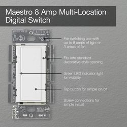 MAESTRO Multi Location Switch 120V, 8A (Light Almond)